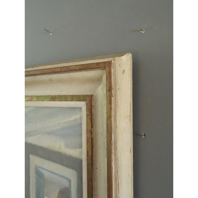 Textile 1944 Mid-Century Modern 'Interior With Green Stove' Swedish Original Interior Scene Oil Painting, Framed For Sale - Image 7 of 11