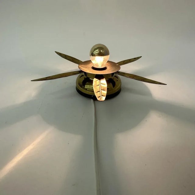 Mid Century Flower Wall Lamp, 1950s For Sale - Image 4 of 12