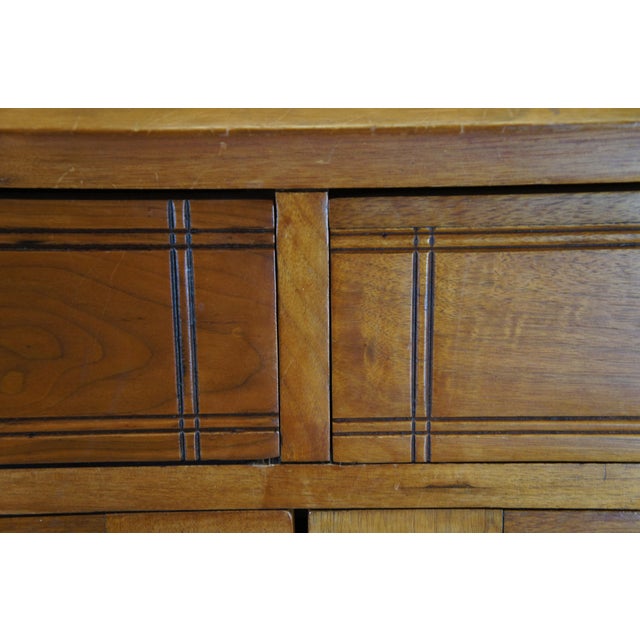 Brown Antique Victorian Cherry Farmhouse Buffet Sideboard Console Cabinet Cupboard For Sale - Image 8 of 15