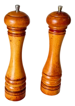 Mid-Century Modern Salt and Pepper Shaker, Set of 2