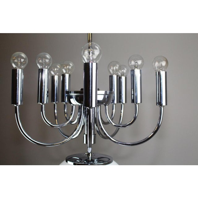 Silver Opaline Glass Chandelier, 1920s For Sale - Image 8 of 18