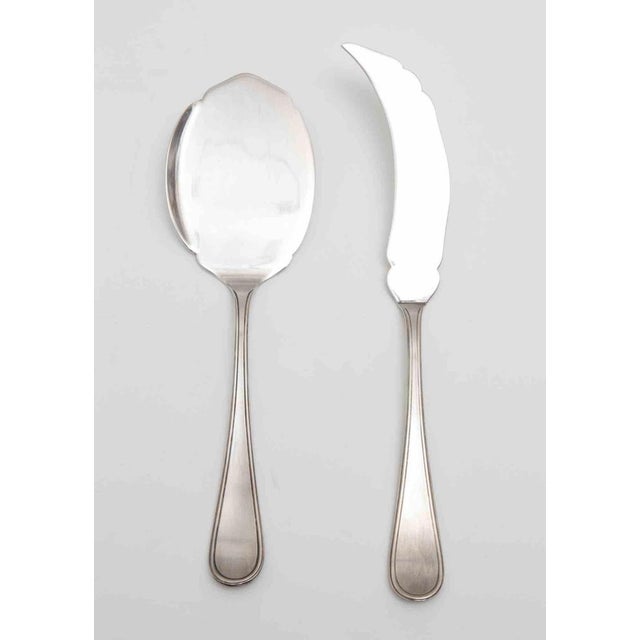 1960s Vintage Silver Cake Server and Serving Spoon, 1960s, Set of 2 For Sale - Image 5 of 7