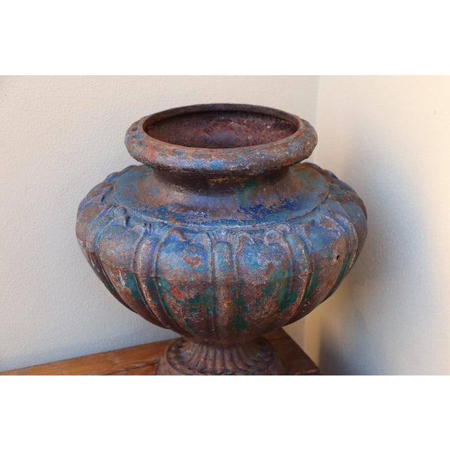 Gorgeous 19th Century French Cast Iron Planter, Likely by Val d'Oesne For Sale - Image 13 of 18