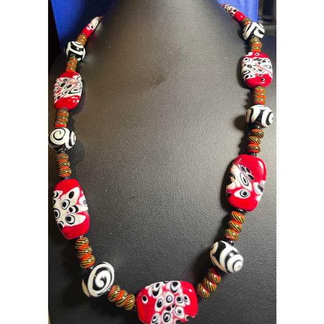 Venetian Glass Evil Eye Contemporary Millefiori Necklace For Sale - Image 4 of 6