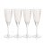 Pescara White Dot Champagne Flutes - Pink, Set of 4 For Sale - Image 4 of 4