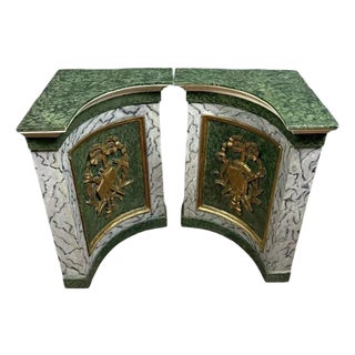 Louis XVI Style Corner Woodwork Elements, Set of 2 For Sale