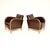 Swedish Art Deco Armchairs in Satin Birch and Leather, 1930s, Set of 2 For Sale - Image 4 of 11