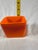 Ceramic Little Vintage Haeger Orange Rectangular Pot Sp-43 For Sale - Image 7 of 9