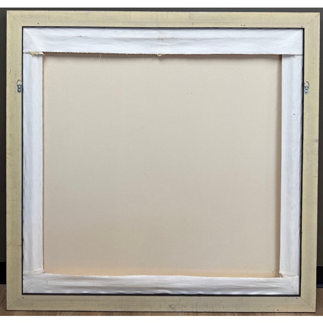 Framed Abstract Acrylic Painting With Metallic Gold Accents, Artist Jennifer Hollack For Sale - Image 9 of 9