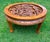 1970s Vintage, Hand-Carved, Fruitwood Coffee Table Set, Complete With Round Protective Glass and Four Matching Stools - Set of 6 For Sale - Image 11 of 12