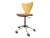 Modern Bentwood Armless Swivel Office Chair With Woven Leather Seat Attributed to Calligaris For Sale - Image 3 of 9