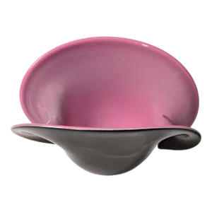 1970s Archimede Seguso Style Large Blown Murano Glass Bowl Centerpiece Purple Black