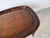 Wood Vintage Henredon / Hekman - Style Faux Bamboo Carved Wood Oval Tray-Top Side Table For Sale - Image 7 of 12