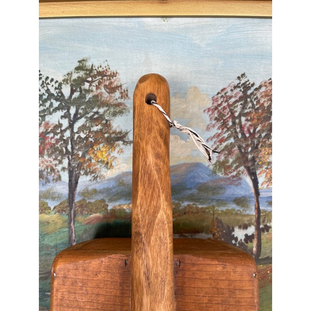 Mid 20th Century Vintage Hand-Carved Solid Wood Grain Scoop With Sculpted Handle and Maker's Mark. For Sale - Image 5 of 10