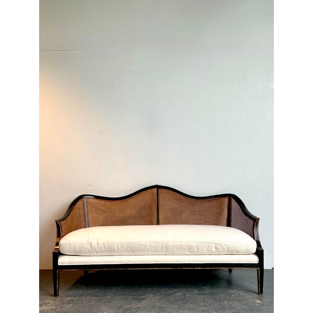 Late 20th Century Vintage Nancy Corzine Cane Sofa For Sale - Image 5 of 12