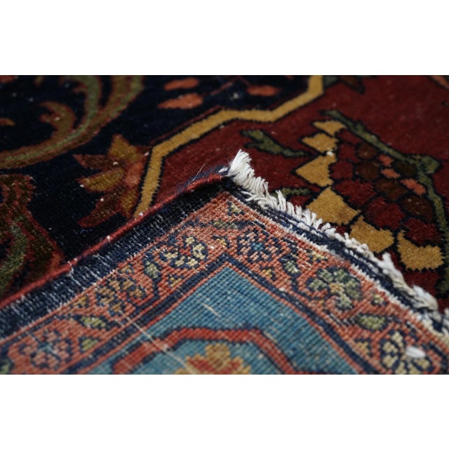Antique Red Farahan Persian Area Rug For Sale - Image 9 of 9