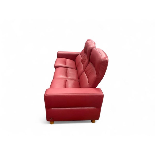 Red Wave 3 Sofa from Stressless, 2000s For Sale - Image 8 of 8