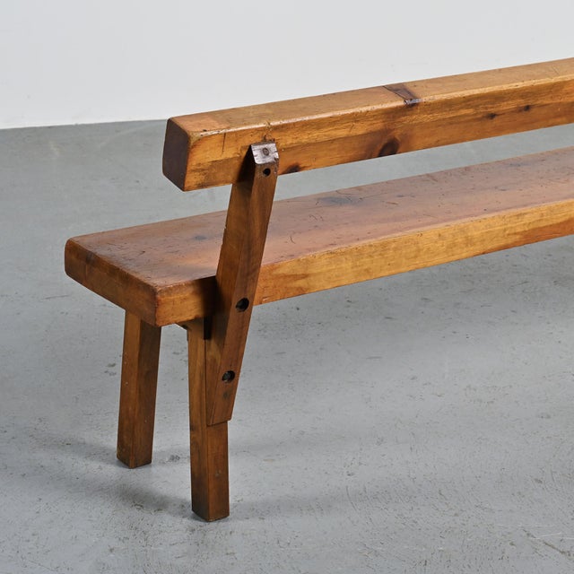 Bench attributed to Christian Durupt for La Plagne, 1960s For Sale - Image 9 of 12