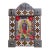 Large Mexican Folk Art Niche With Mission Style Tile and Pressed Copper Frame For Sale