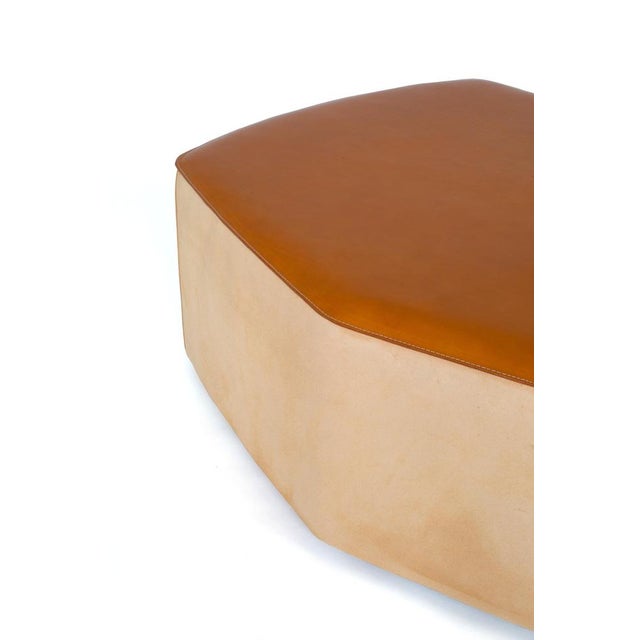 Small Pouf! Leather Stool by Nestor Perkal For Sale - Image 17 of 18
