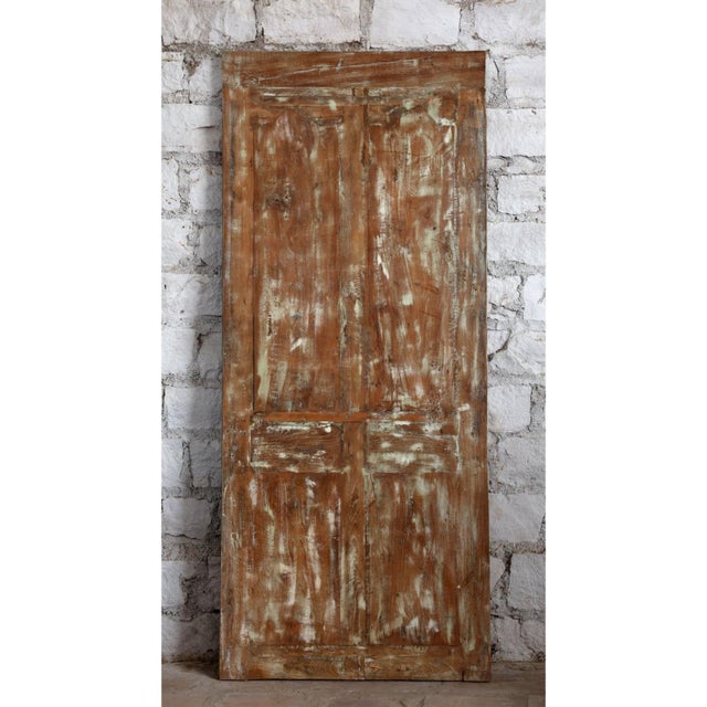 Antique Carved Door Single Hinged or Sliding Farmhouse Barn Door 80x33 For Sale - Image 4 of 5