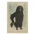 Atelier Aria Lumae Arts and Crafts Style Black Standard Poodle Dog Silhouette Geometric Lithograph Fine Art Gallery Board Print 18 X 24 For Sale