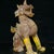 Antique Glass Guardian Lion Sculpture – 7.1" Roaring Mythical Beast With Verdigris Patina For Sale In Los Angeles - Image 6 of 9