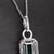 Metal 1.2Ct Zambian Emerald and Natural Diamond Pendant in Solid 14k White Gold For Sale - Image 7 of 7