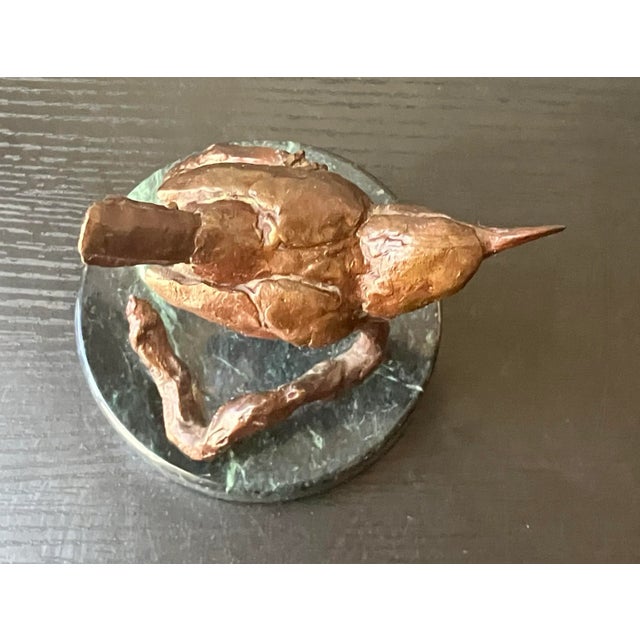 Vintage Bronze Carolina Wren Sculpture on Granite Base – Signed, Limited Edition 9/9 For Sale - Image 9 of 10