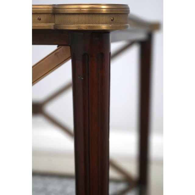 Theodore Alexander Directoire 2 Tier Mirror Top Table For Sale - Image 9 of 13