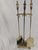 Metal Vintage Brass Fireplace Ensemble With Folding Screen, Andirons & Fire Tools For Sale - Image 7 of 18