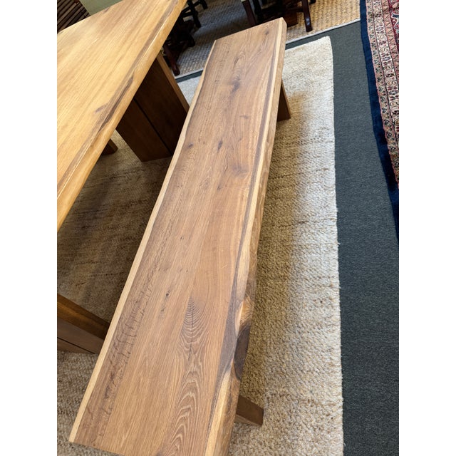 Crate & Barrel Crate & Barrel Dakota Table and Benches, Set of Three For Sale - Image 4 of 17