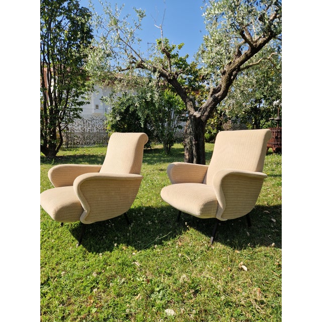 Lady Lounge Chairs attributed to Marco Zanuso for Arflex, 1950s, Set of 2 For Sale - Image 6 of 18