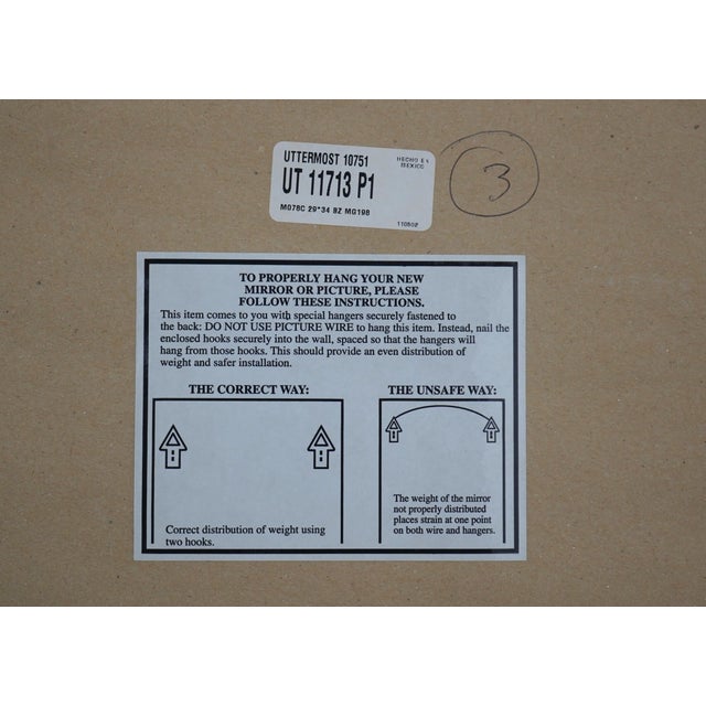 Uttermost Cleopatra Black & Gold Wall Mirror For Sale - Image 12 of 12