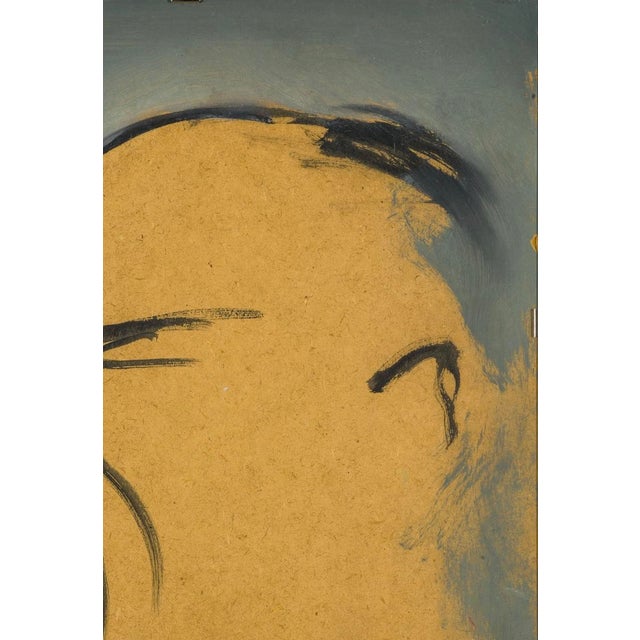 Mid-Century George Grosz Follower Tempera Portrait This very interesting drawing is a caricature of Vladimir Lenin, leader...