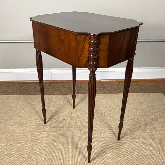Traditional Federal Style Mahogany Two-Drawer Work Table, Early 20th Century For Sale - Image 3 of 16