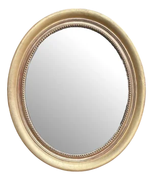 Louis XVI Oval Mirror with Gold Leaf
