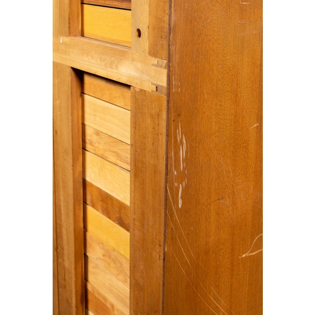 Massive Vintage 72-Drawer Oak Library Card Catalog on Steel Base For Sale - Image 12 of 12