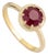Handcrafted 1.75ct Natural Ruby Solitaire Ring in 14k Yellow Gold Size 8 For Sale