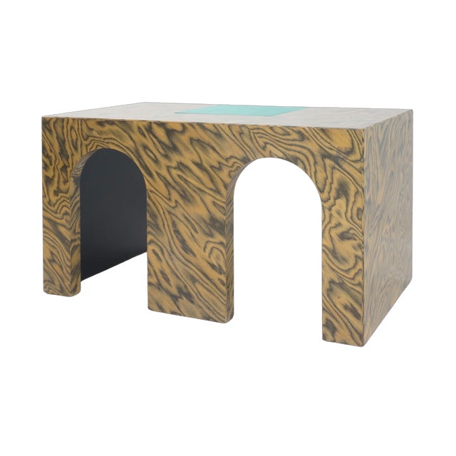 This is the "Litta" Desk by Ettore Sottsass, designed in 1989—a prime example of Memphis Milano design with its bold form...