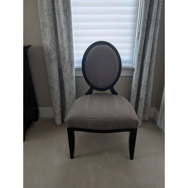 1990s Barbara Barry Oval X-Back Chair by Baker Furniture For Sale - Image 10 of 12