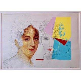 Josef Levi, Still Life with Sully and Warhol, Pop Art Mixed Media Signed Painting Drawing, 1994 For Sale