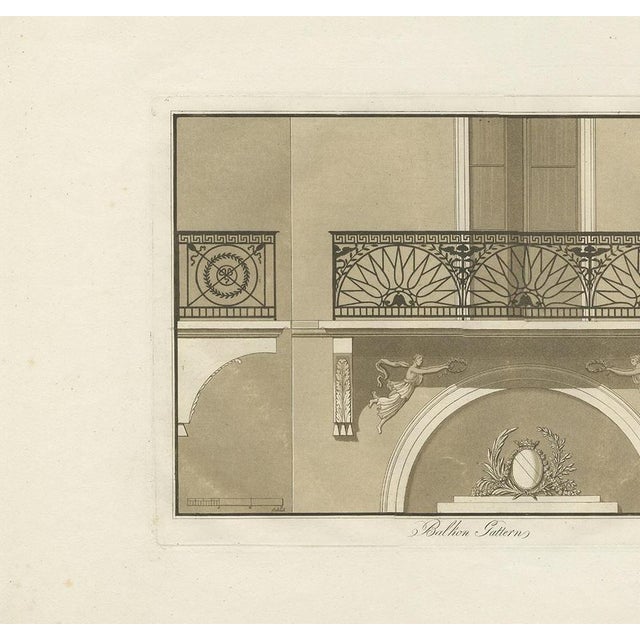 Spiegl, Illustration of the Architecture of a Balcony, 1730, Print For Sale - Image 3 of 5
