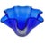 Mid-Century Italian Handkerchief Vase in Blue Fazzoletto Murano Glass, 1960s For Sale - Image 4 of 5