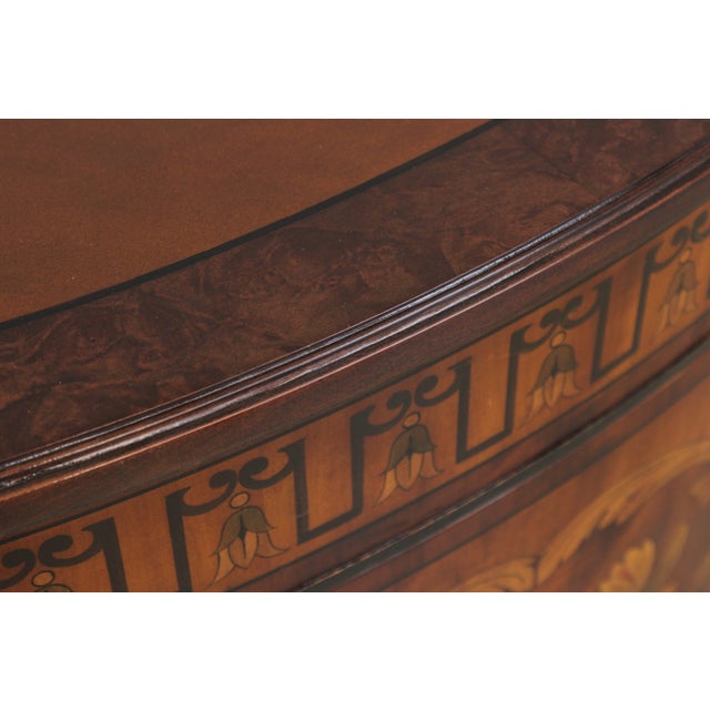 Wood Stiehl Vintage 1 Drawer Commode Demilune Cabinet For Sale - Image 7 of 18