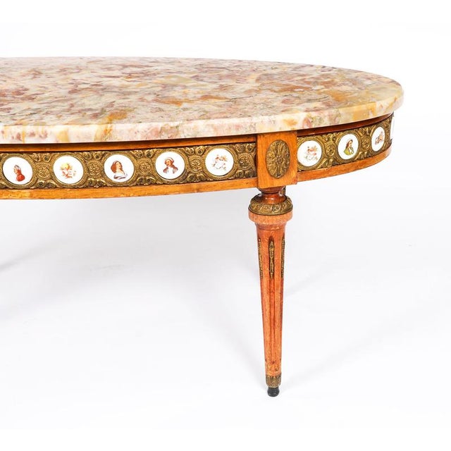 Vintage French Giltwood Coffee Table with Marble Top, 1950s For Sale - Image 15 of 18