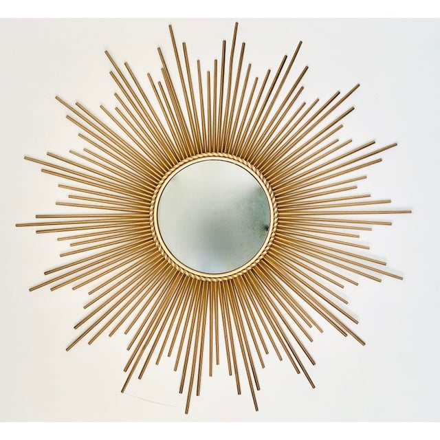 Mid-Century Modern Sunburst Convex Mirror | Chairish