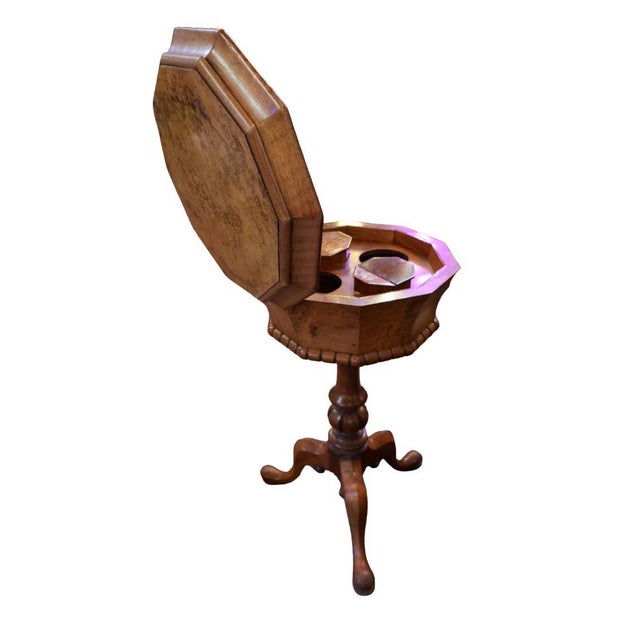 Late 19th Century Antique Victorian Style Sewing Box Table For Sale - Image 5 of 5