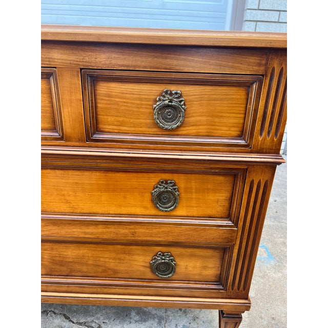 French French 19th Century Louis XVI Walnut Commode / Chest of Drawers For Sale - Image 3 of 12