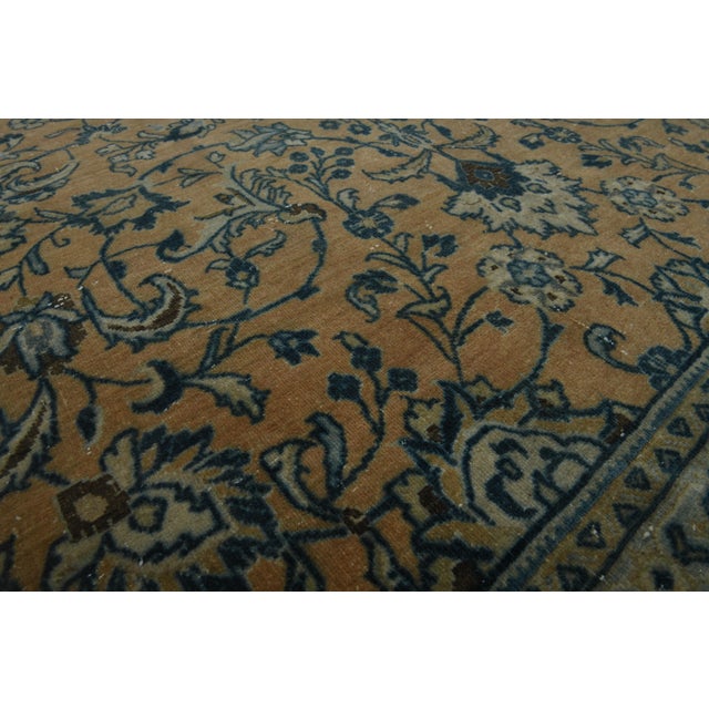 1970s Vintage Persian Handknotted Wool Orange Oversize Area Rug For Sale - Image 9 of 11